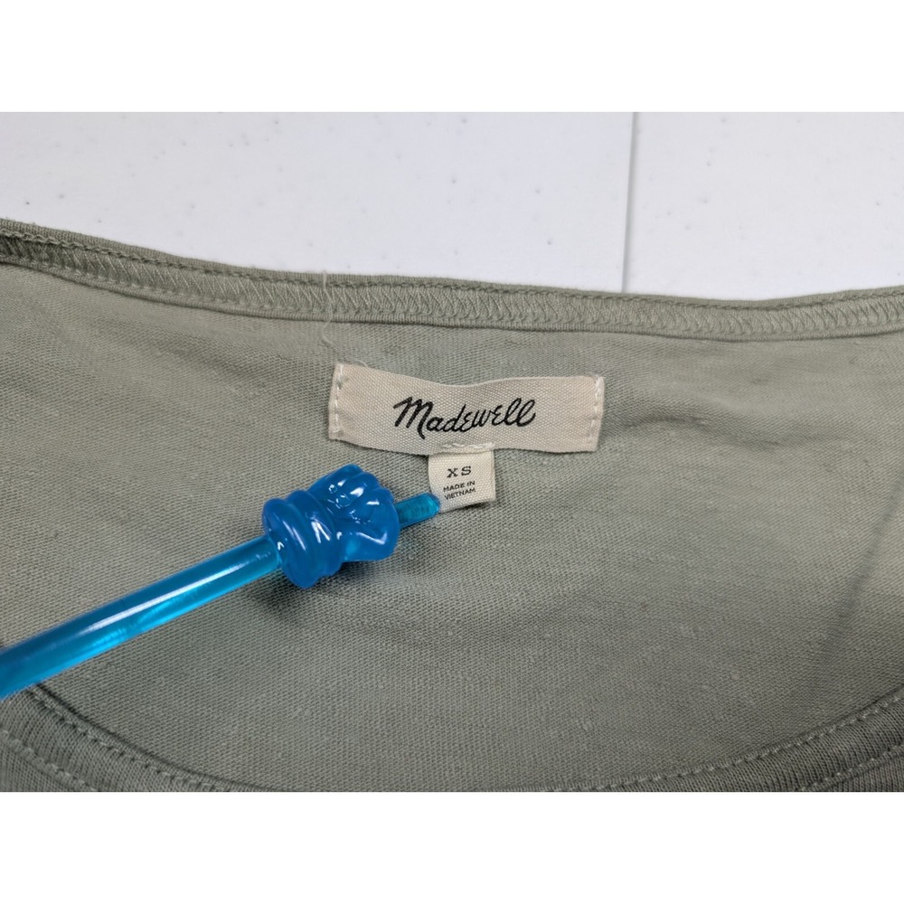 Madewell Women's Tank Top Size XS Olive Green/Gray Linen Blend Boho‎ Beachy - Picture 4 of 9